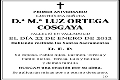 M.ª Luz Ortega Cosgaya